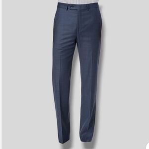Calvin Klein Slim Fit Men's 100% Wool Natural Stretch Blue Dress Pant NWT 33×30